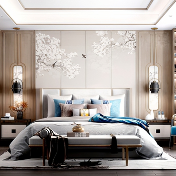 New Chinese Style Bedroom-ID:636274105