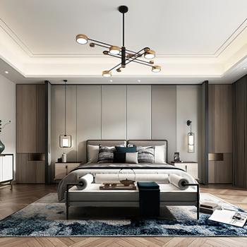 New Chinese Style Bedroom-ID:266556021