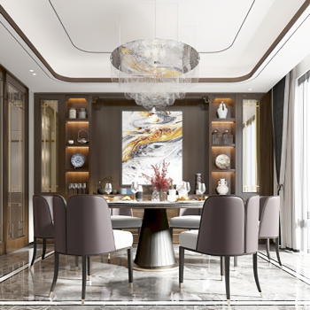 New Chinese Style Dining Room-ID:248692999
