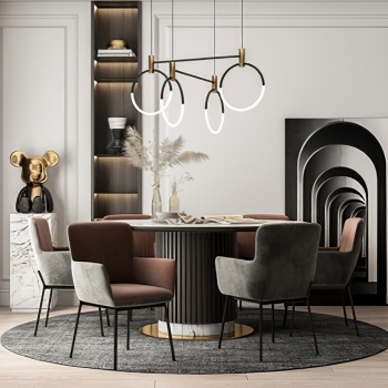 Modern Dining Table And Chairs-ID:868899823