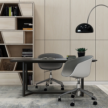 Modern Computer Desk And Chair-ID:943445924