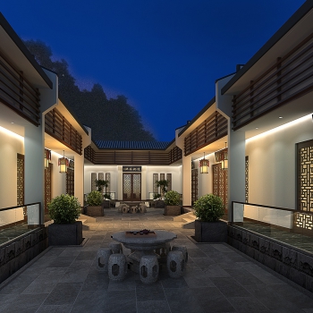 Chinese Style Courtyard/landscape-ID:691909075