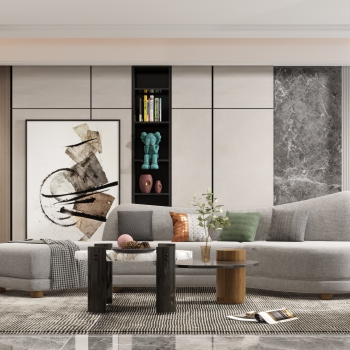 Modern A Living Room-ID:385102999