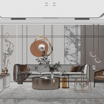 Modern A Living Room-ID:736537935