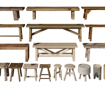 Modern Wooden Bench Or Stool-ID:744190299