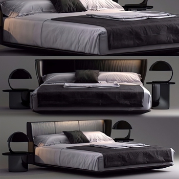 Modern Double Bed-ID:517566928
