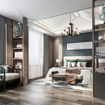 New Chinese Style Bedroom-ID:286720995