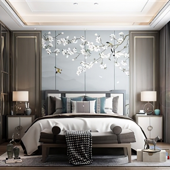 New Chinese Style Bedroom-ID:727555993