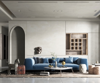 Wabi-sabi Style A Living Room-ID:130805027