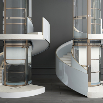 Modern Stair Balustrade/elevator-ID:346024997