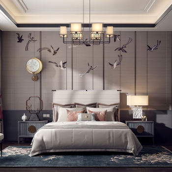 New Chinese Style Bedroom-ID:655318987