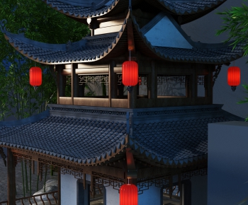Chinese Style Ancient Architectural Buildings-ID:544559002