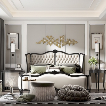 Simple European Style Bedroom-ID:903722054