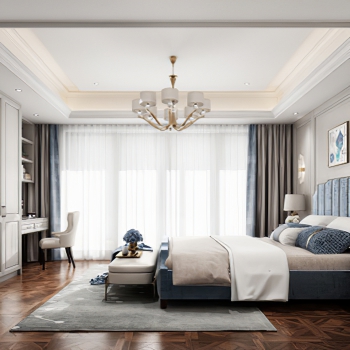 Simple European Style Bedroom-ID:145225052