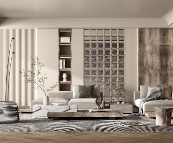 Wabi-sabi Style A Living Room-ID:439404961