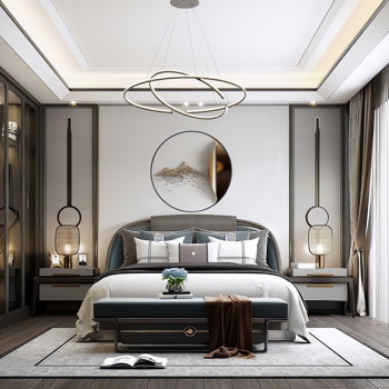 New Chinese Style Bedroom-ID:522825967