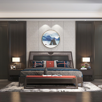 New Chinese Style Bedroom-ID:227705006