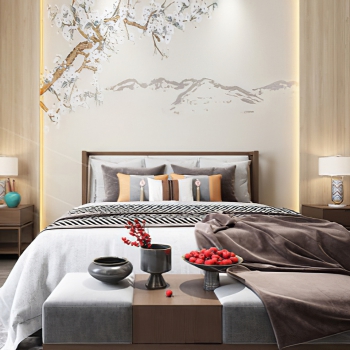 New Chinese Style Bedroom-ID:786721945