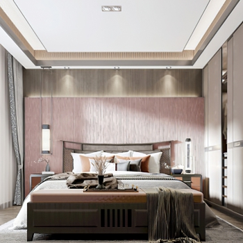 New Chinese Style Bedroom-ID:371571069