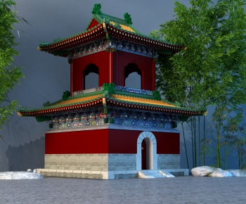 Chinese Style Ancient Architectural Buildings-ID:166399008