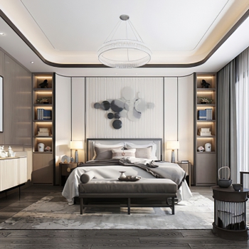 New Chinese Style Bedroom-ID:600183014