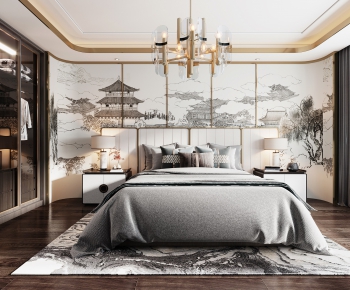 New Chinese Style Bedroom-ID:100019055
