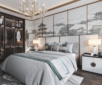 New Chinese Style Bedroom-ID:805007933