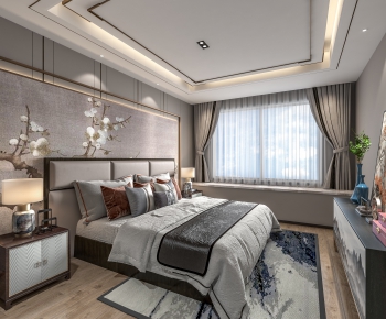 New Chinese Style Bedroom-ID:904901983