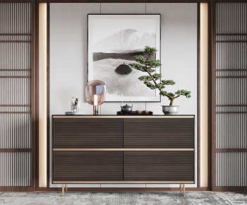 New Chinese Style Entrance Cabinet-ID:749474056