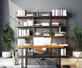 Modern Computer Desk And Chair-ID:648755077