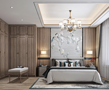 New Chinese Style Bedroom-ID:490910058