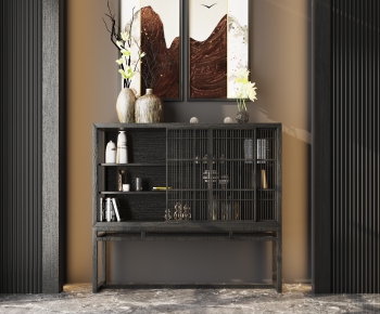 New Chinese Style Side Cabinet/Entrance Cabinet-ID:947997097