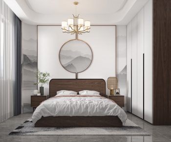 New Chinese Style Bedroom-ID:554569968