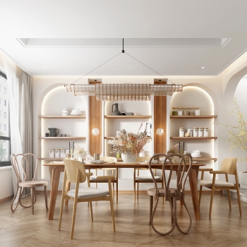 Nordic Style Dining Room-ID:282690059