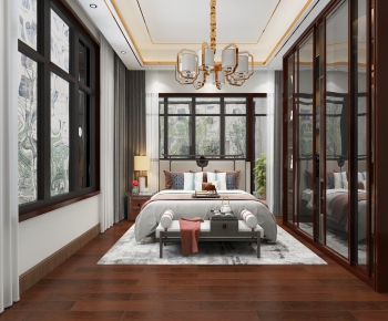 New Chinese Style Bedroom-ID:553028116