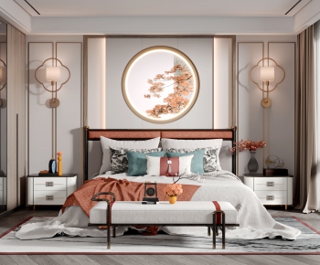 New Chinese Style Bedroom-ID:245707041