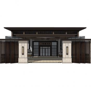 New Chinese Style Building Component-ID:755357981