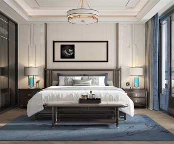 New Chinese Style Bedroom-ID:540093904