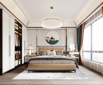 New Chinese Style Bedroom-ID:836714987