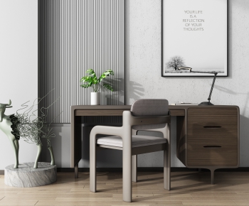Modern Computer Desk And Chair-ID:314040273