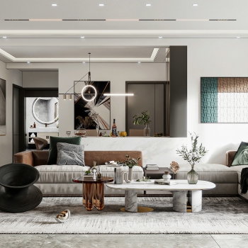 Modern A Living Room-ID:141268015