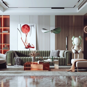 Modern A Living Room-ID:449184899