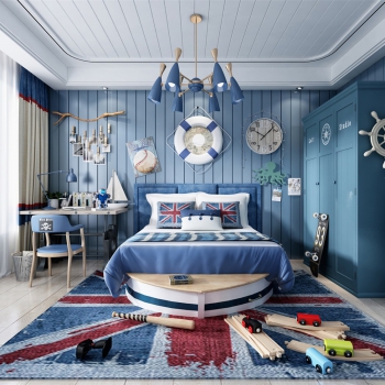 Mediterranean Style Boy's Room And Son's Room-ID:690282115