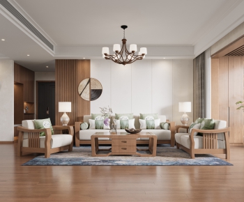 New Chinese Style A Living Room-ID:355271103