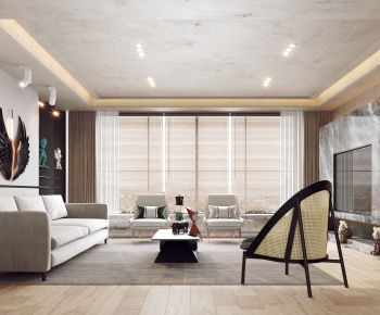 Modern A Living Room-ID:515640972