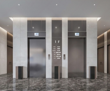 Modern Office Elevator Hall-ID:303267002