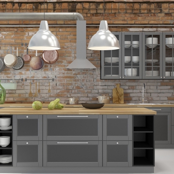 Industrial Style Kitchen Cabinet-ID:260164025