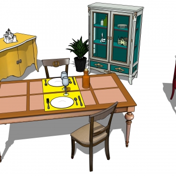 Modern Dining Table And Chairs-ID:610881092