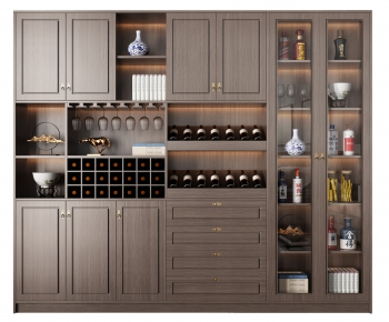 New Chinese Style Wine Cabinet-ID:331902985