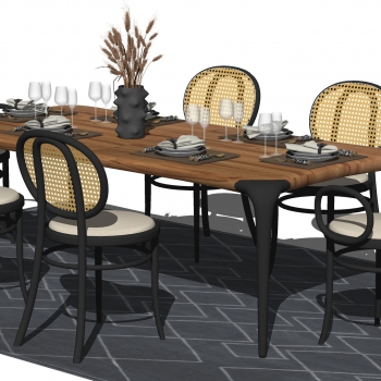 Modern Dining Table And Chairs-ID:328799017